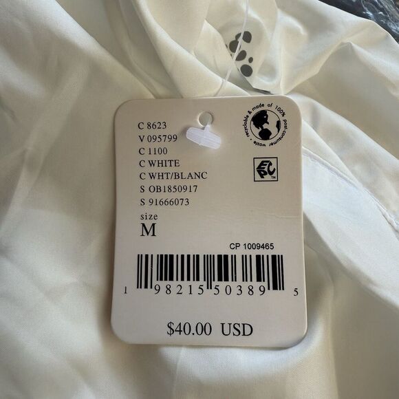 Free People Carpe Diem White Athletic Running Shorts Size Medium Relaxed Fit New - Picture 8 of 9